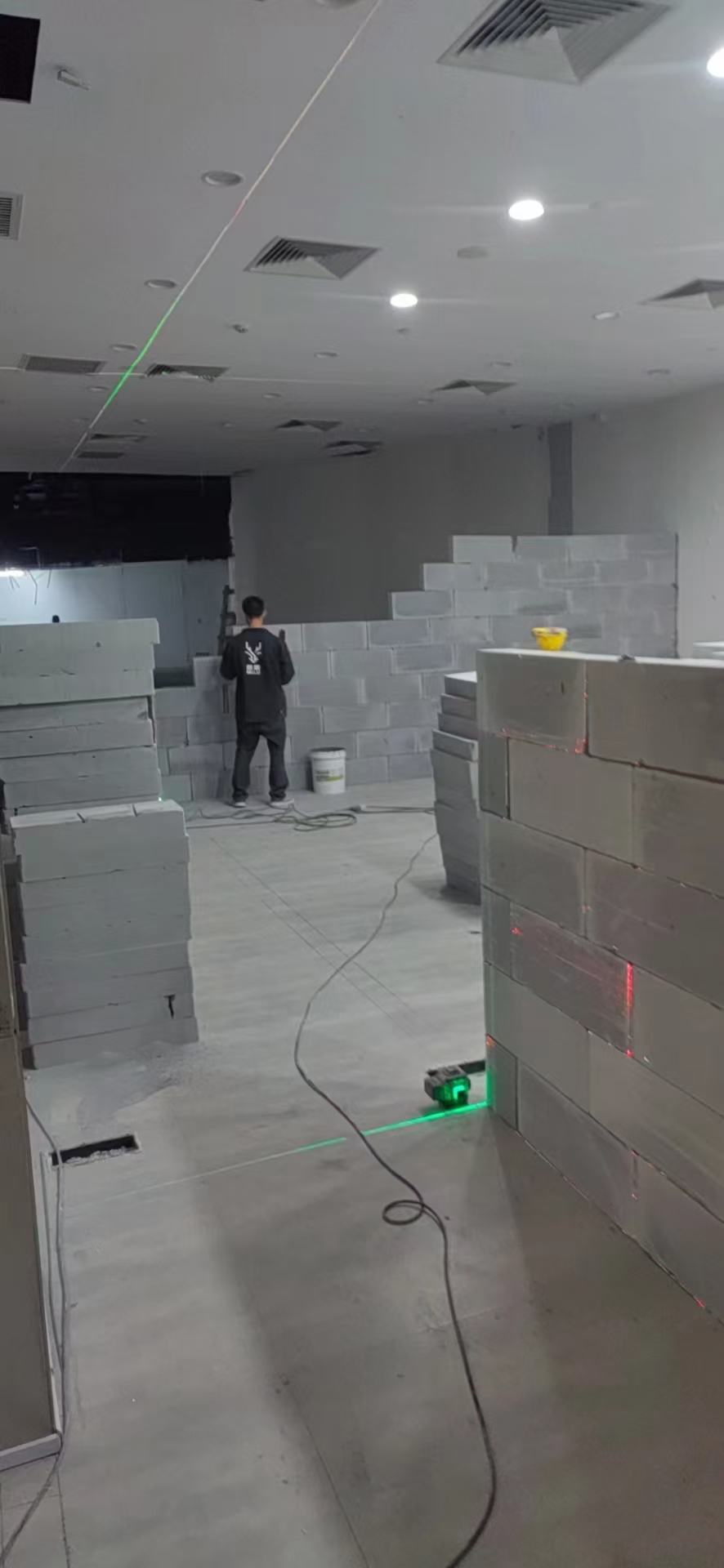 泡沫砖隔墙空间分隔